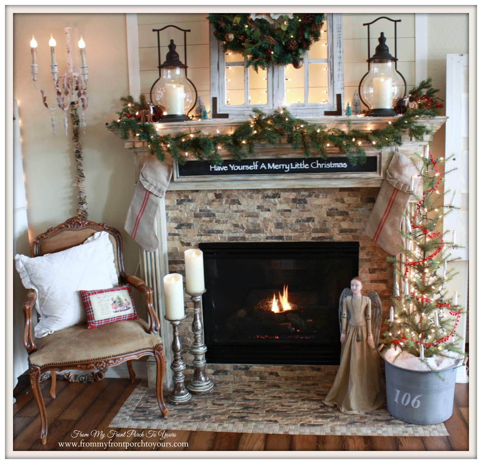 From My Front Porch To Yours Cozy Farmhouse Christmas Mantel