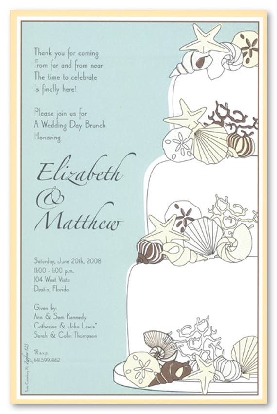 Unique Sea Shells Wedding Invitation Templates Unique Sea Shells Wedding Invitation Templates