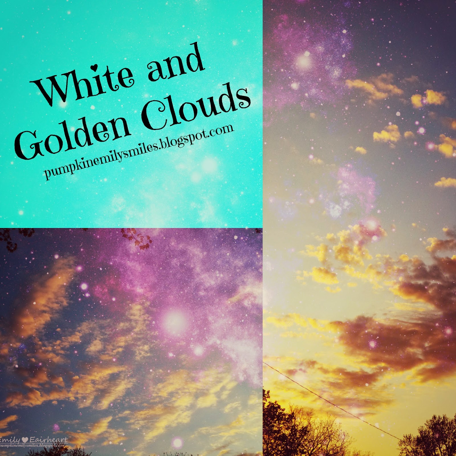 White and Golden Clouds Collage