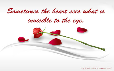 Beautiful Quotes for love | Sometimes The Heart Sees What