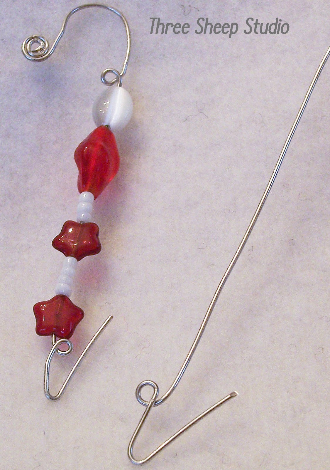 Three Sheep Studio How To Make A Beaded Ornament Hanger...