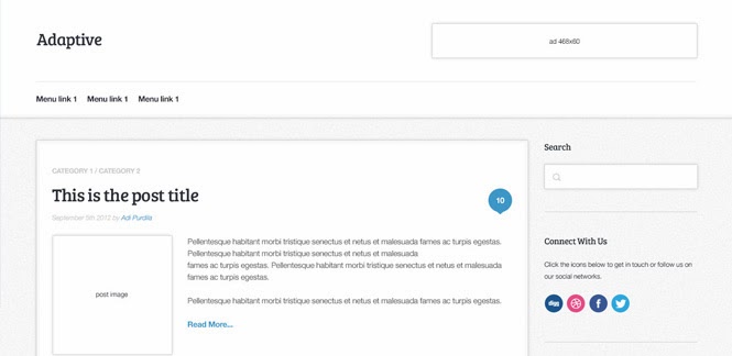 Adaptive Blog Theme Adaptive Blog Theme