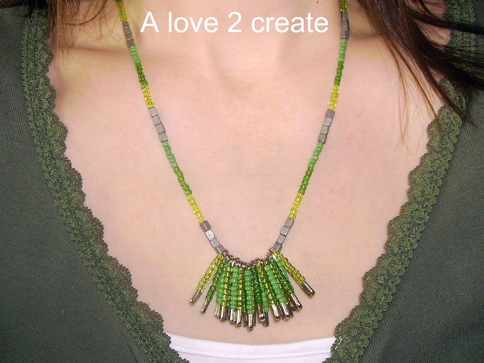 A love to create Safety Pin Necklace