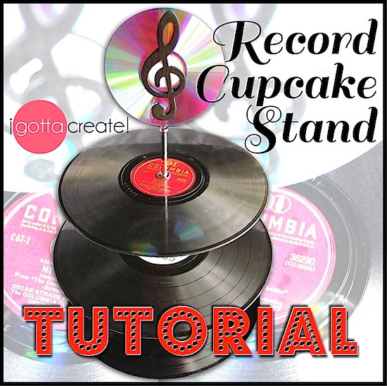 How   this # a Vintage  #Record stand Stand! vintage to idea for cupcake #Cupcake I a make how to love make