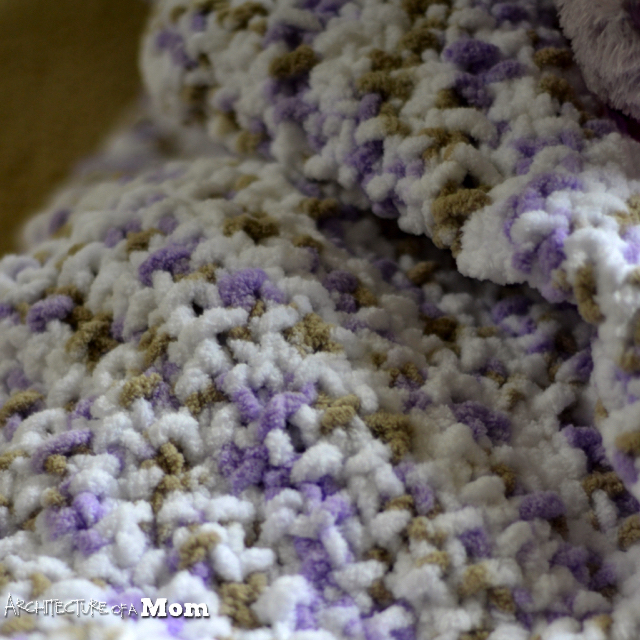 Architecture of a Mom Tweedy Seed Stitch Knit Baby Blanket