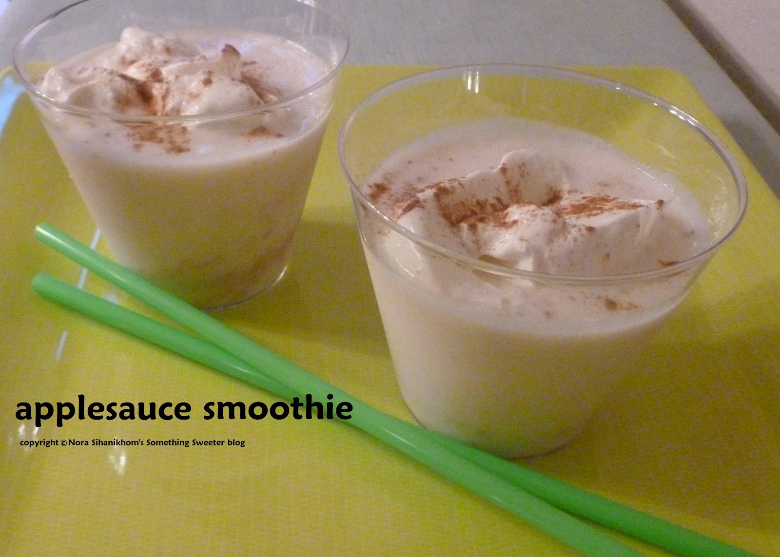 Something Sweeter allergy friendly food blog Applesauce Smoothie (or Soft Serve Yogurt)