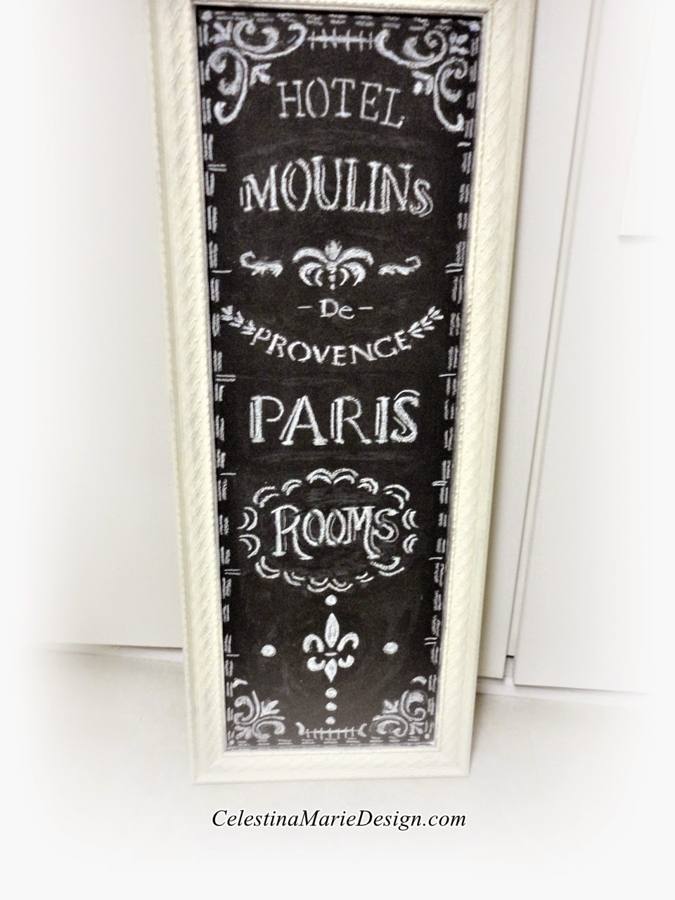board decoration border design with chalk