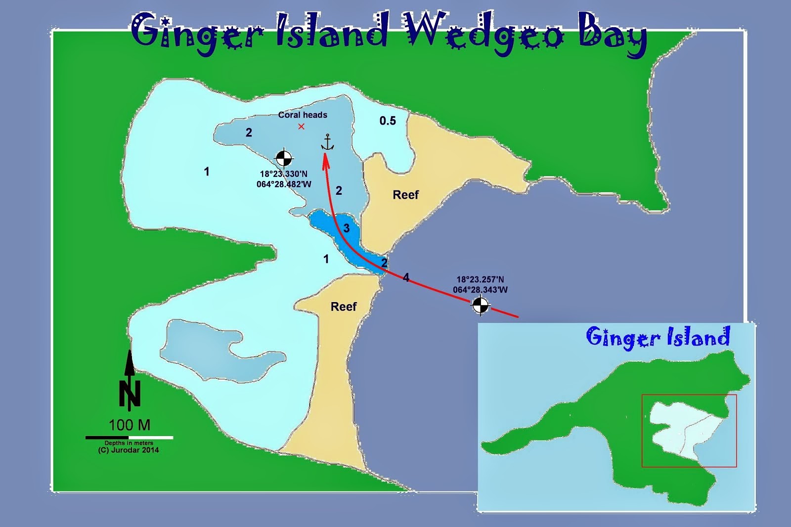 Ginger Island Wedgeo Bay Mouillage piscine Un voyage en famille