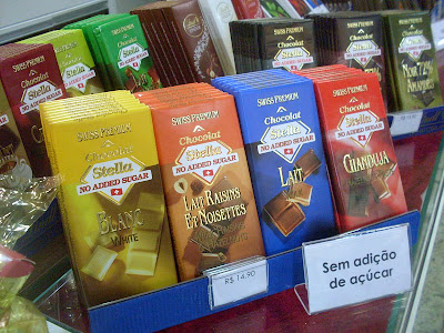 Chocolats Merveille Suisse: Chocolates sem adição de Açúcar da marca Chocolats Stella