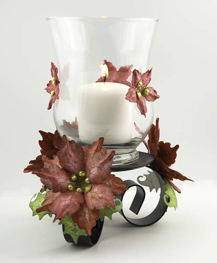 STAMPPEDING My Way Through Life Sparkling Poinsettia Candle Holder