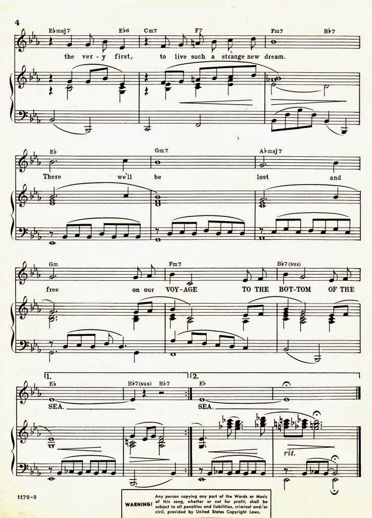 saved from the paper drive voyage to the bottom of the sea sheet music song of the sea sheet music