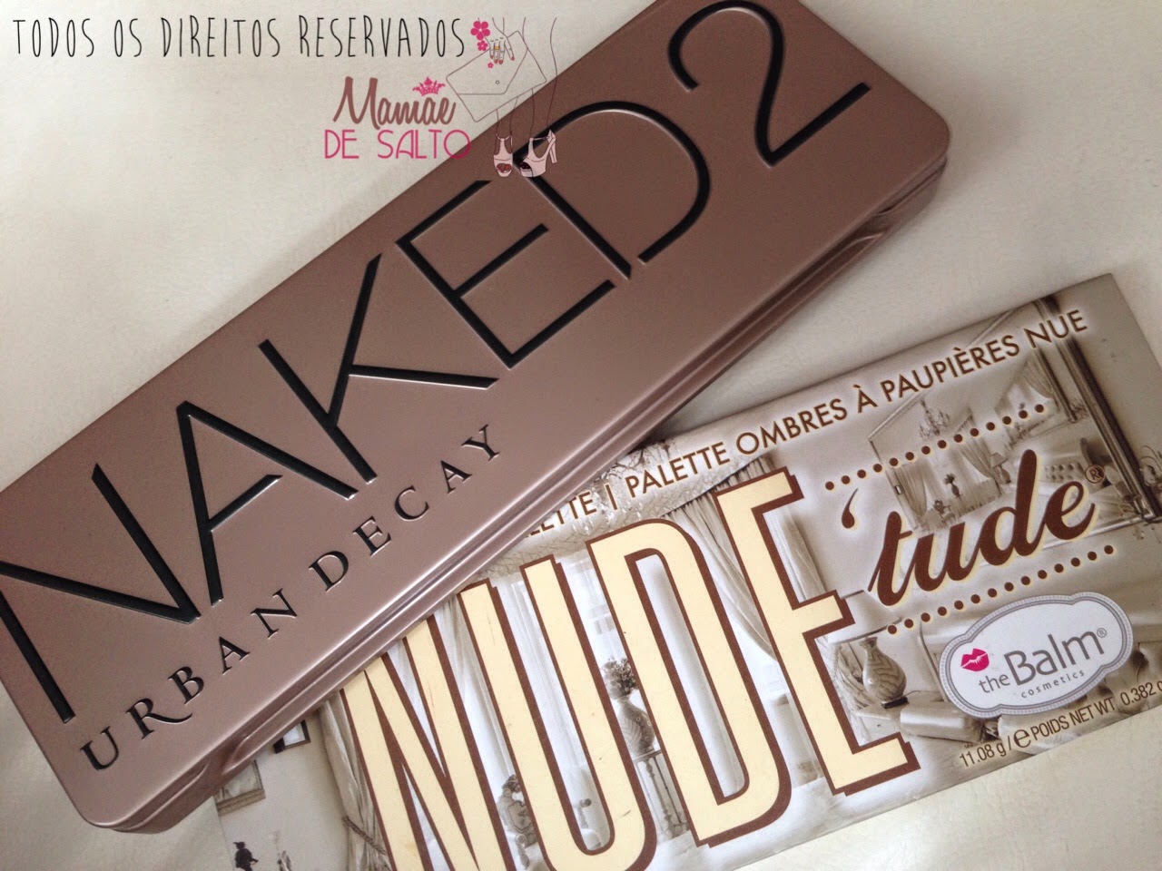Paleta de sombras Urban Decay Naked2 e NUDE'tude theBalm / blog Mamãe de Salto