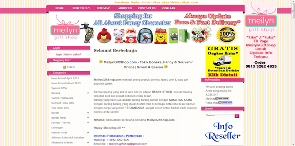 Meilyn Gift Shop polisi online, online polisi