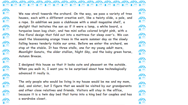 My dream house essay 200 words picture