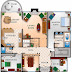 Residential colored floor layouts.
