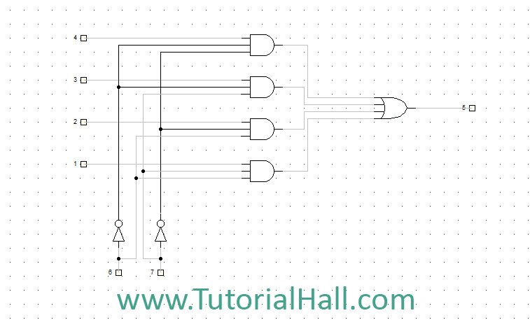 4 to 1 multiplexer circuit in digital works tutorial hall how multiplexer works