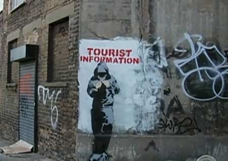 Banksy - creates street art and mystery