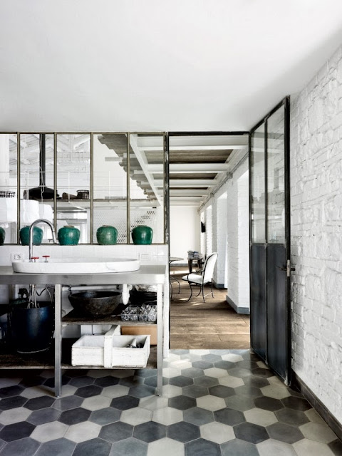 {Interior} Old factory converted to industrial home in Spello by Paola Navone