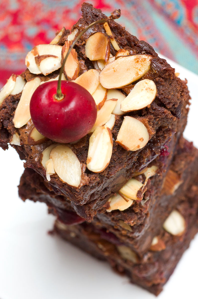Roasted Cherry Almond Brownies + A Product Review