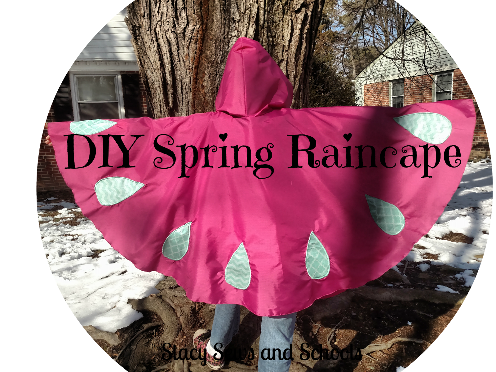 Stacy Sews and Schools Splish Splash Rain Cape DIY Blog with Friends