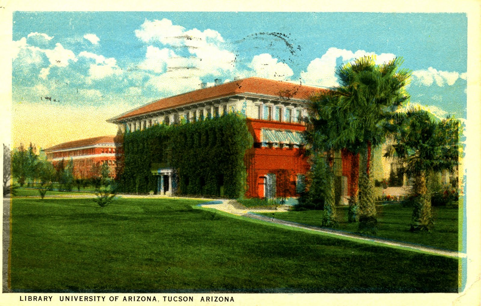 Library Postcards: 1927 Library, University of Arizona, Tucson, Arizona