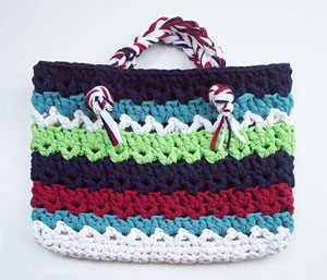 recycle t shirt yarn bag crochet t shirt handbag crochet recycled t ...