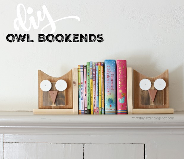DIY owl bookends using scrap wood. Free plans to make your own. diy scrap wood owl bookends