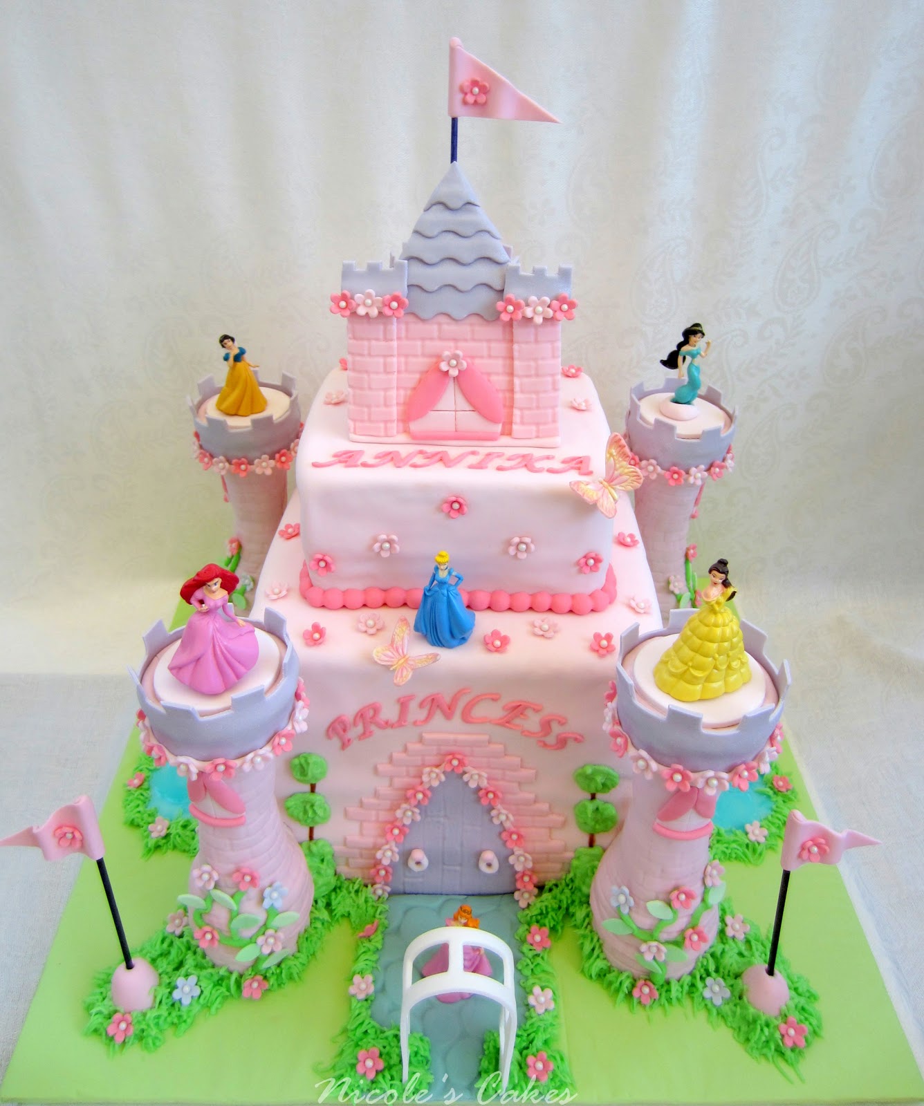 On Birthday Cakes: Princess Castle Cake