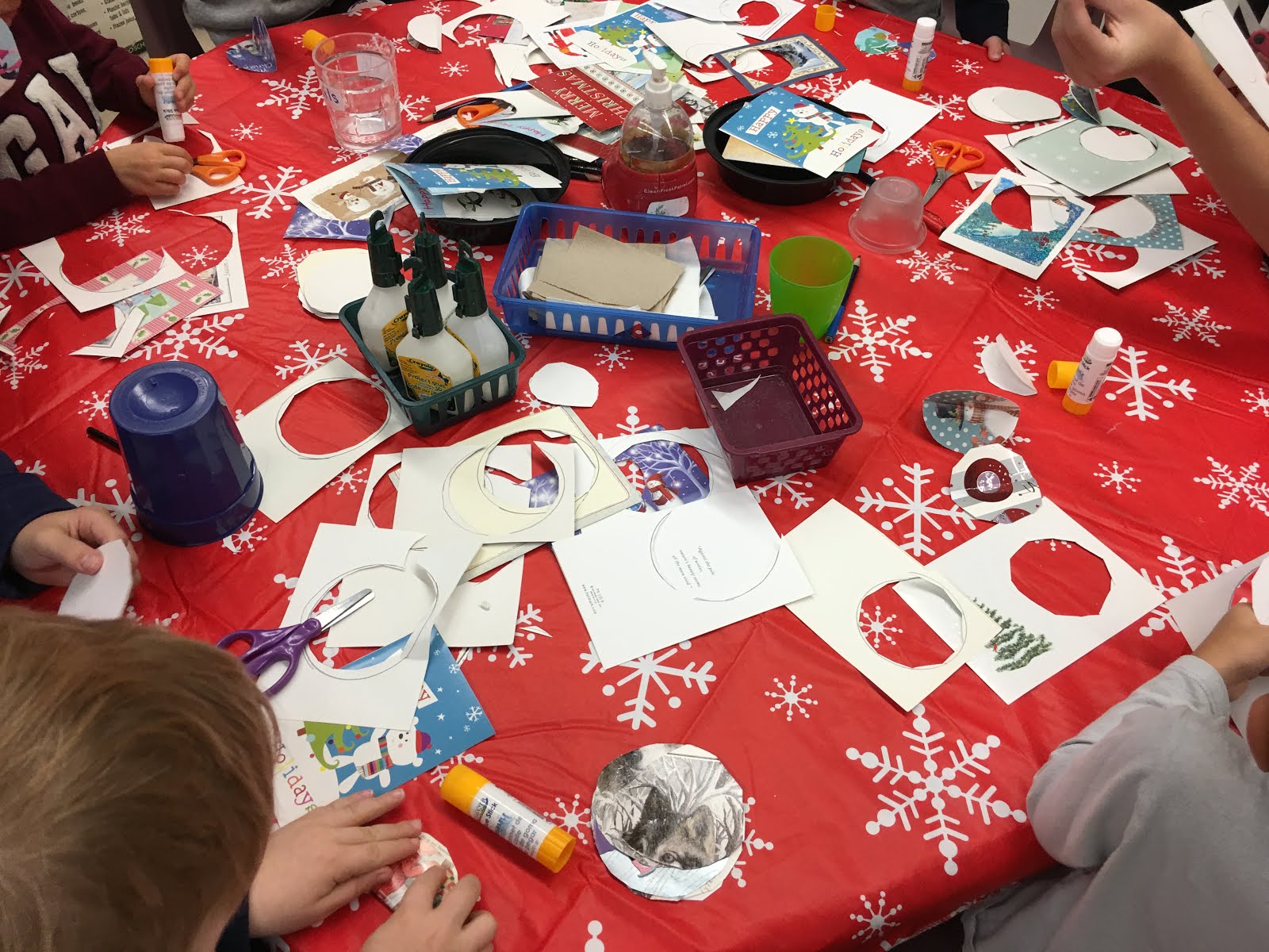 Making ornaments with our Reading Buddies