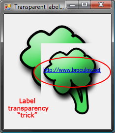 Label with transparency