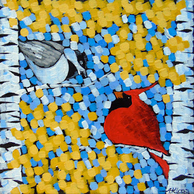Cardinal-A-Dee acrylic painting by artist aaron kloss Cardinal-A-Dee acrylic painting by artist aaron kloss