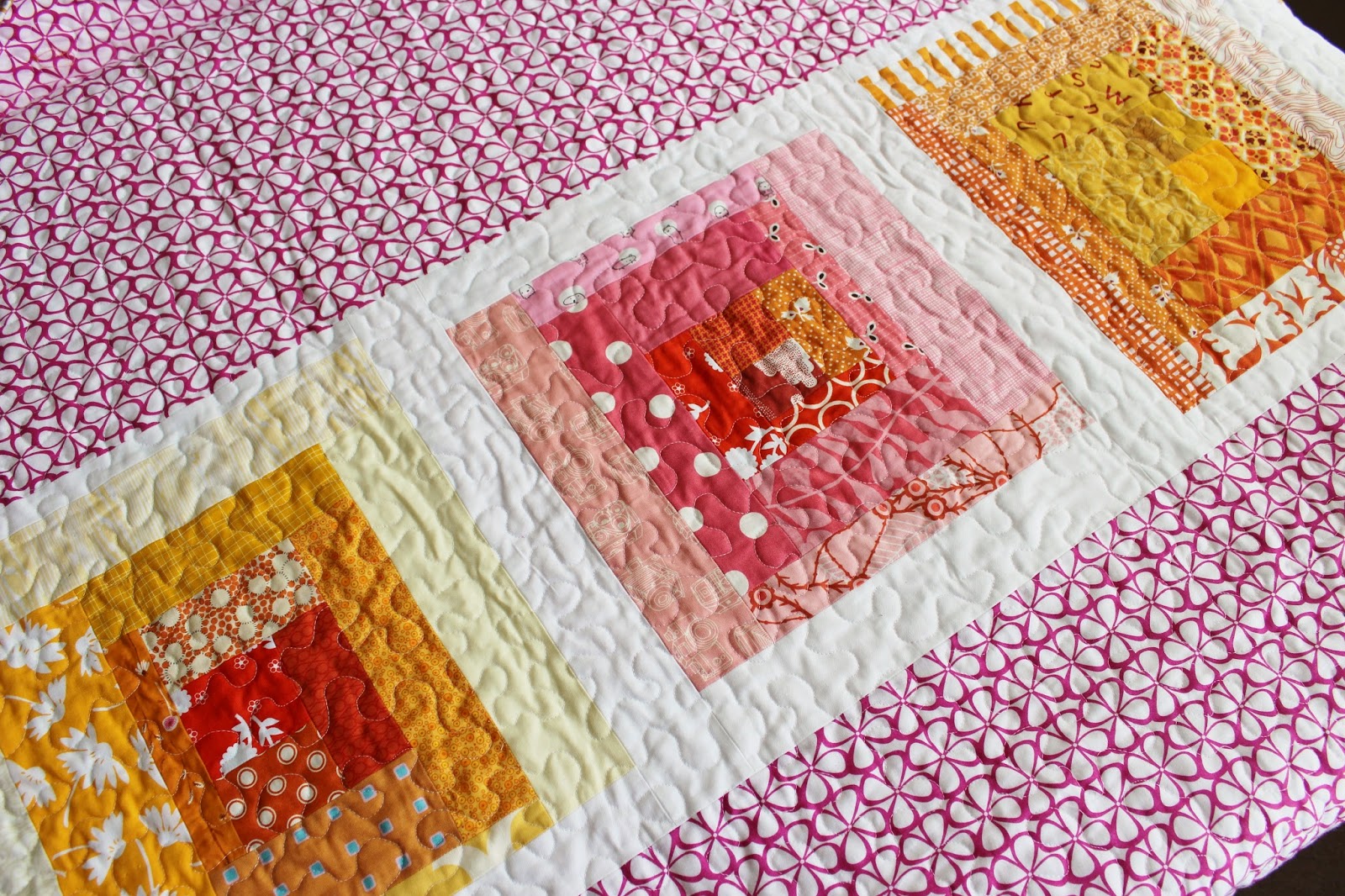 Teaginny Designs Scrappy Improv Strip Quilt