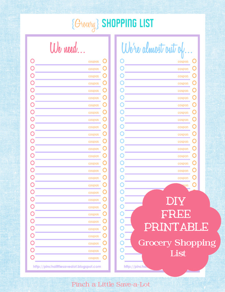 download here free printable grocery shopping list