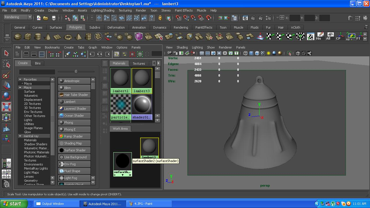 3d tutorials Wire frame render in Maya