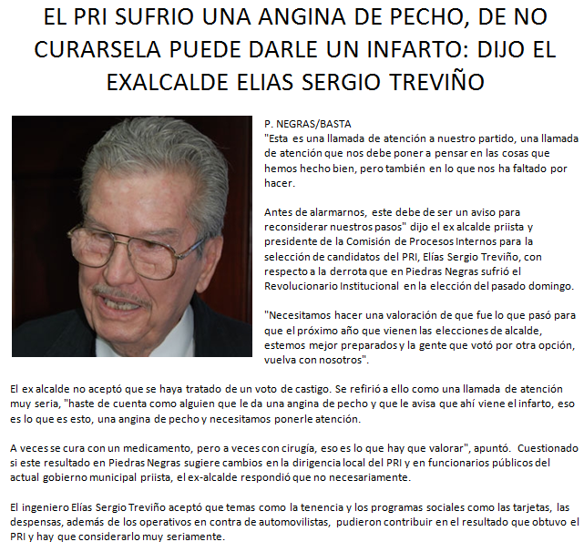 El PRI sufrio una angina de pecho