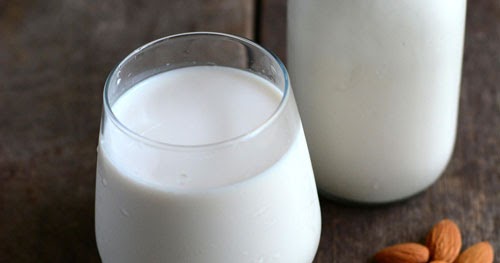 Almond Milk Recipe-Homemade Almond Milk-How to make Almond Milk at Home