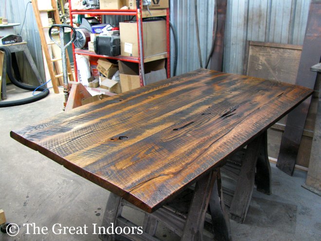 The Great Indoors Our Reclaimed Barnwood Table