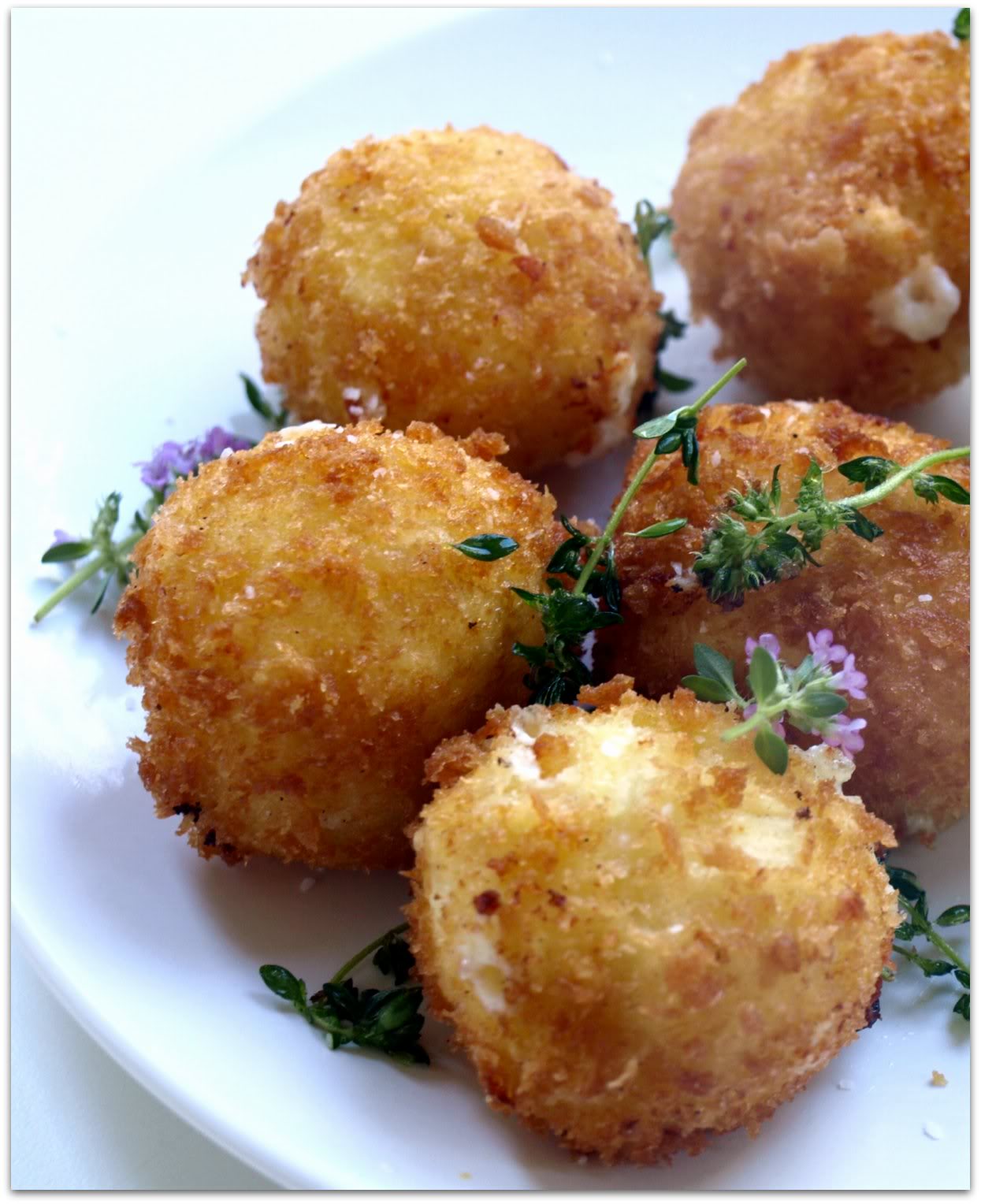 My Favorite Things Cheese Fritters with Balsamic SunDried Tomato