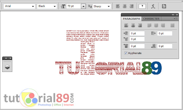 Cara membuat tulisan dengan tulisan di photoshop Cara membuat tulisan dengan tulisan di photoshop