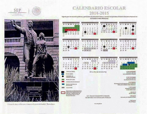 CALENDARIO ESCOLAR 2014-2015 CALENDARIO ESCOLAR 2014-2015