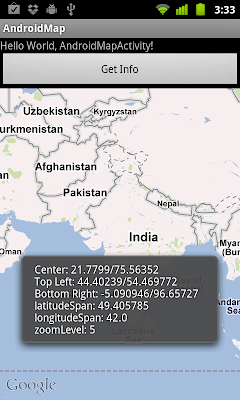 Get the the coordinates (Latitude and Longitude) currently displayed on MapView Get the the coordinates (Latitude and Longitude) currently displayed on MapView