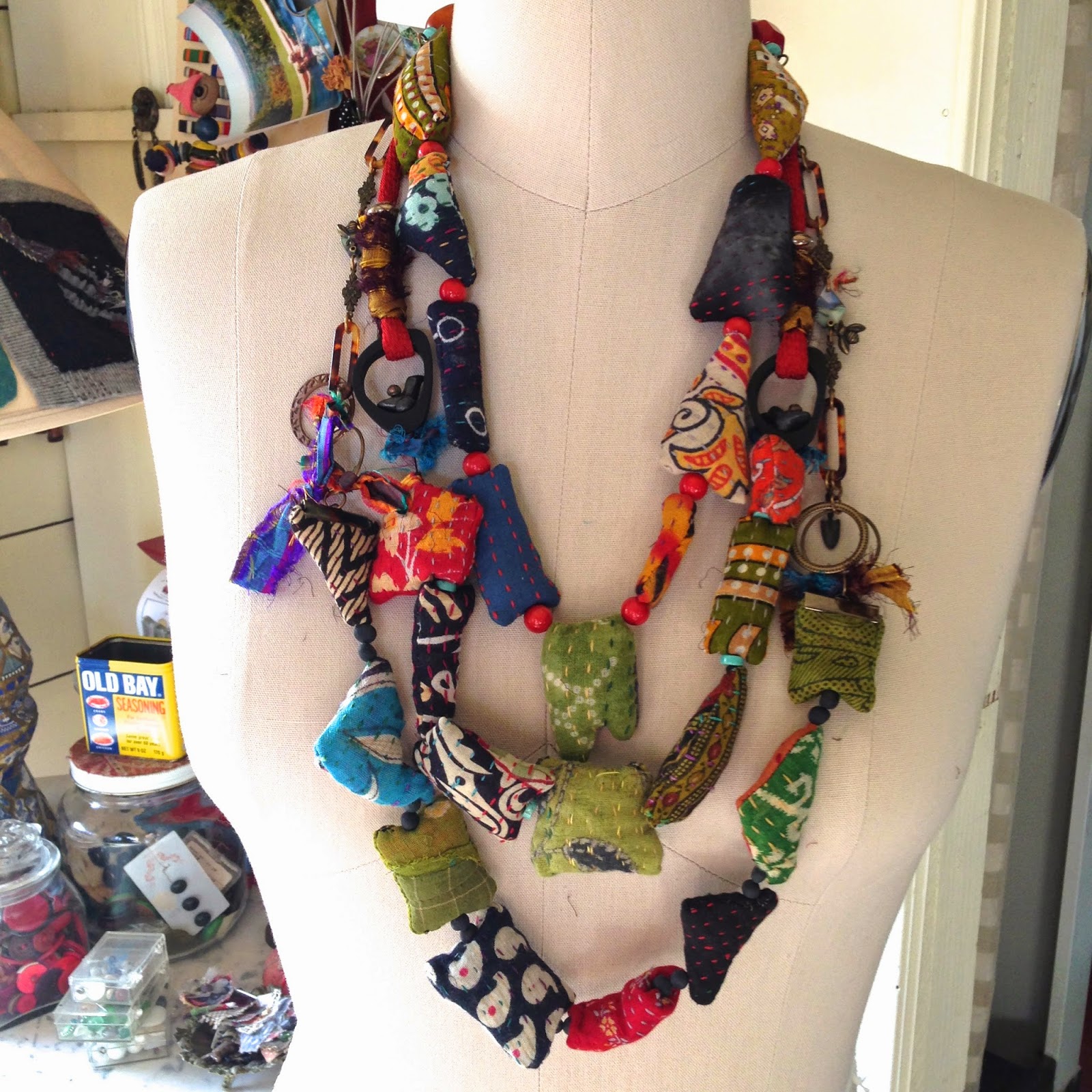 Gayle Ortiz Kantha Cloth Jewelry