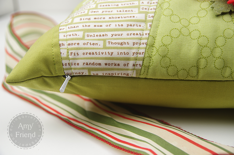 Poinsettia Ring Pillow Cover During Quiet Time