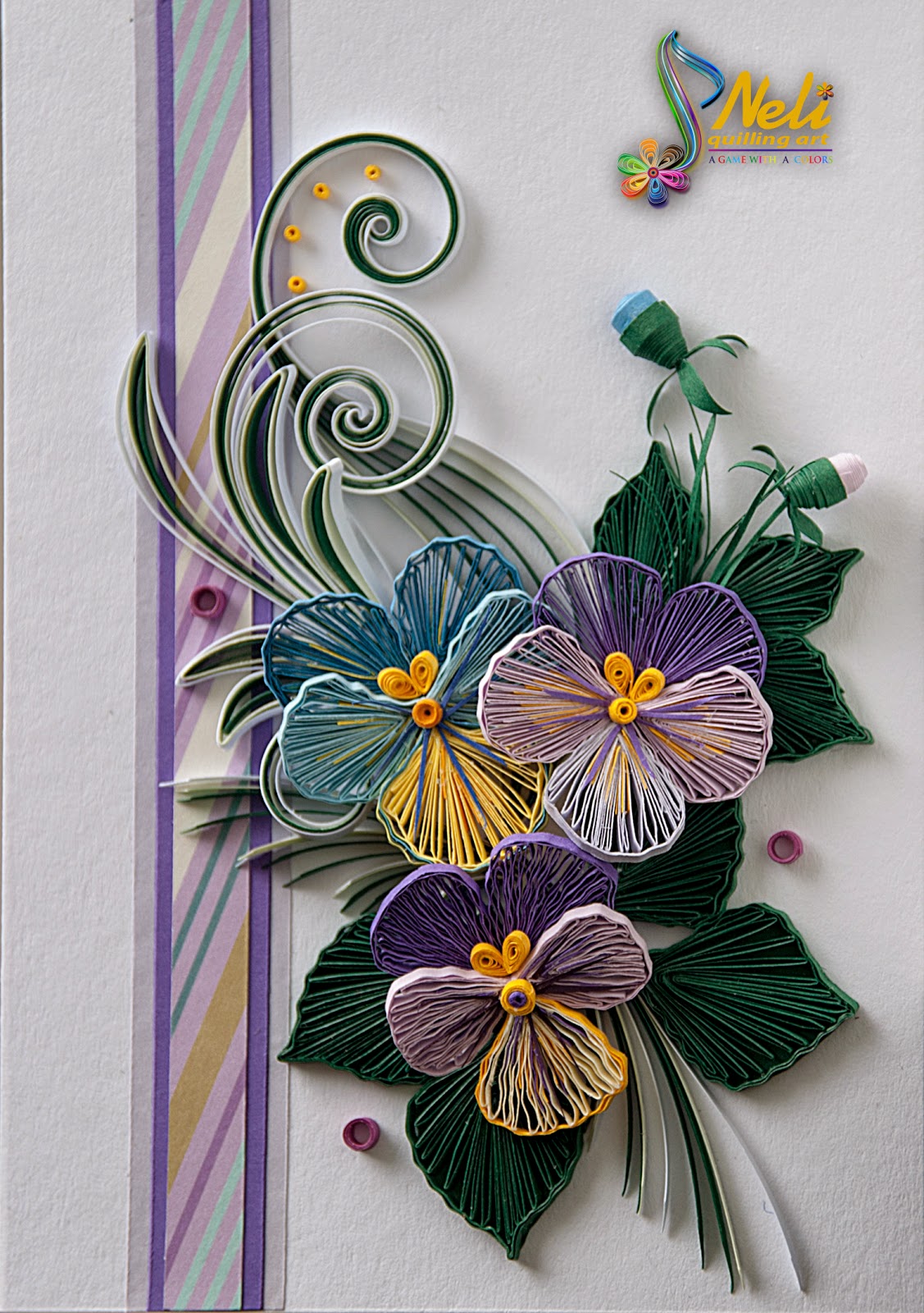 Neli Quilling Art Quilling card /14.8 cm 10.5 cm/
