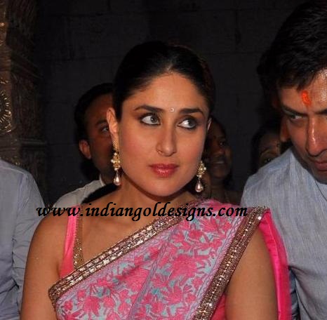 Gold and Diamond jewellery designs: Kareena kapoor in designer diamond