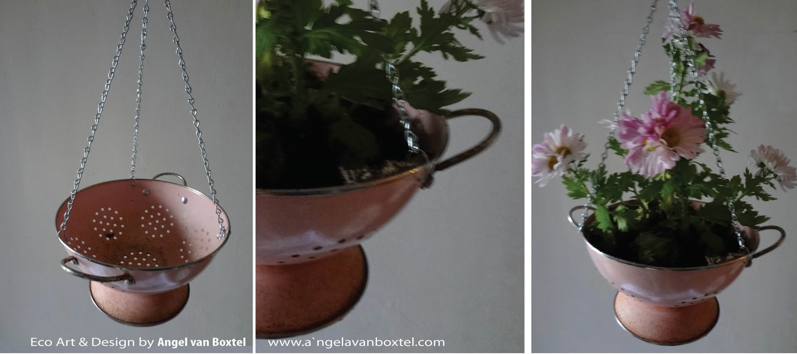 Green with Envy Metal Colander Planter Box