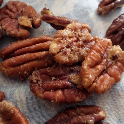 Candied Pecans:  These sweet and crunchy pecans make great salad toppers and snacks.