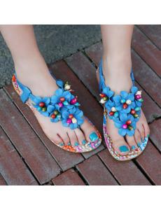 YX601B crystal slippers color sandals blue