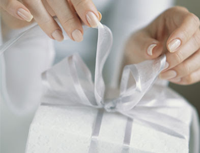 wrapped wedding present