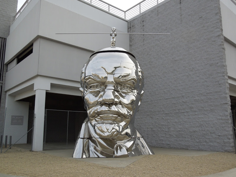 Miss Mao Top of Lenin Head sculpture LA
